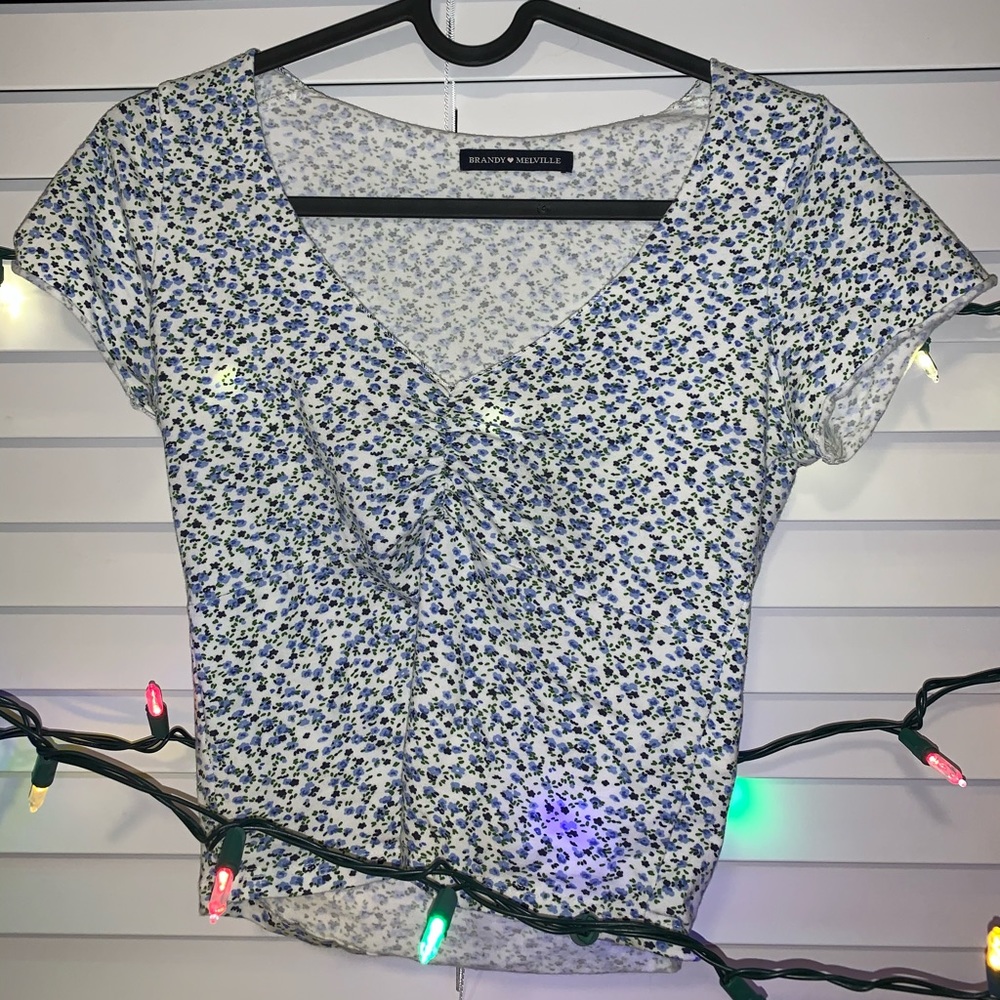 floral patterned brandy top